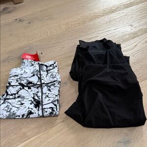 Black and White Marble Women's Pants